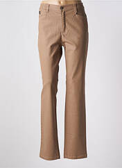 Pantalon slim marron WALTRON pour femme seconde vue