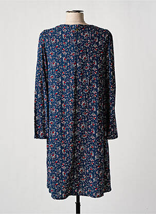 Robe mi-longue coupe fluide manches longues bleu ÉTYMOLOGIE femme