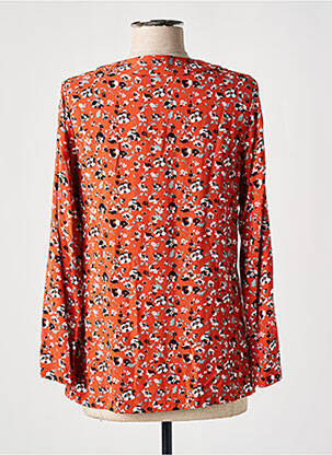 Blouse tissage popeline manches longues orange ÉTYMOLOGIE femme