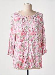 Top tissage jersey manches longues rose OLSEN femme