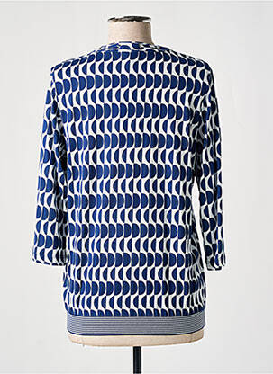 Blouse tissage popeline manches longues bleu OLSEN femme