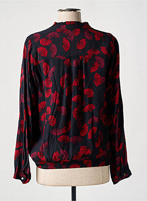 Blouse imprimé fantaisie manches longues noir SIGNATURE femme