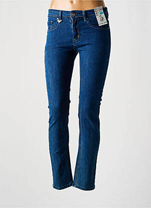 Jeans coupe slim tissage brut taille normale bleu S.QUISE femme