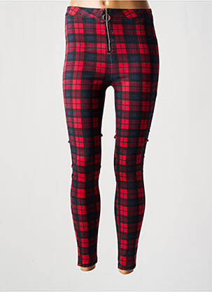 Pantalon slim stretch taille normale rouge CINDY.H femme
