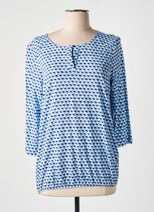 Blouse imprimé fantaisie manches longues bleu OLSEN femme