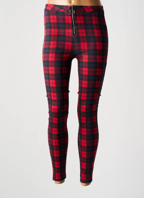 Pantalon slim stretch taille normale rouge CINDY.H femme