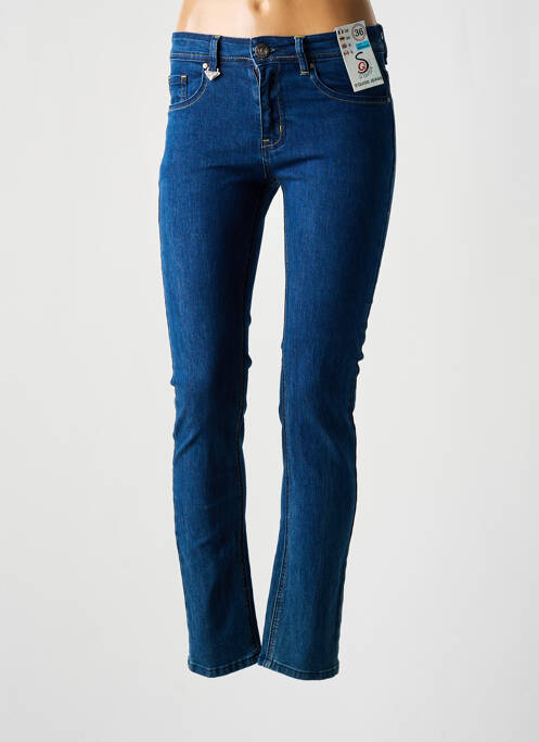 Jeans coupe slim bleu S.QUISE pour femme