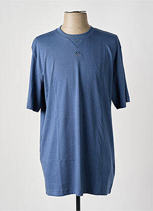 T-shirt stretch manches courtes bleu ADIDAS homme