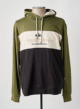 Sweat-shirt à capuche vert QUIKSILVER pour homme