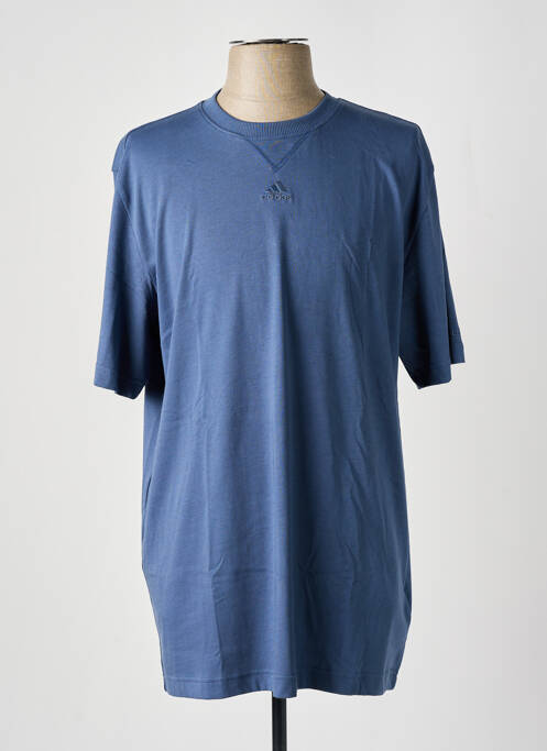T-shirt stretch manches courtes bleu ADIDAS homme