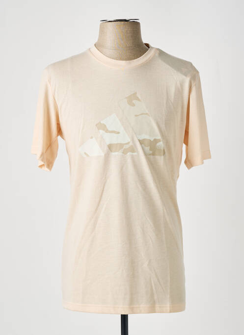 T-shirt stretch manches courtes beige ADIDAS homme