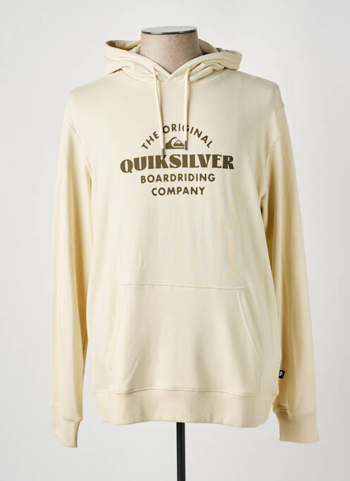 Sweat-shirt à capuche beige QUIKSILVER pour homme