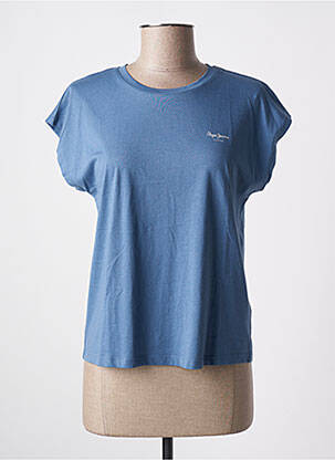 T-shirt coupe droite manches courtes bleu PEPE JEANS femme