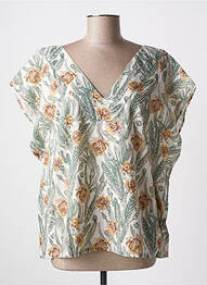 Blouse imprimé fleurs manches courtes vert LEE COOPER femme