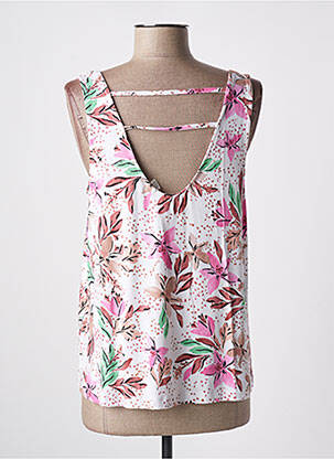 Top tissage jersey sans manche blanc ROXY femme
