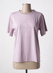 T-shirt violet ADIDAS pour femme seconde vue