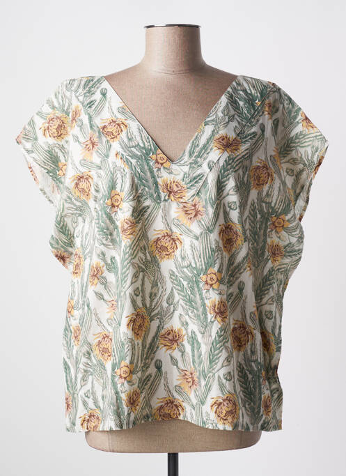 Blouse imprimé fleurs manches courtes vert LEE COOPER femme