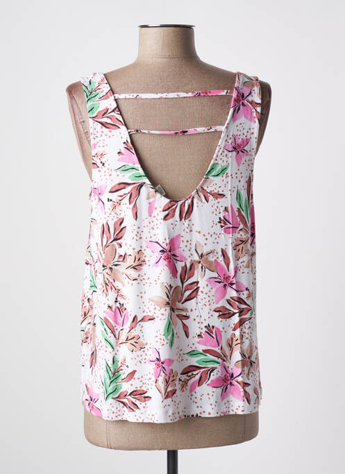 Top tissage jersey sans manche blanc ROXY femme