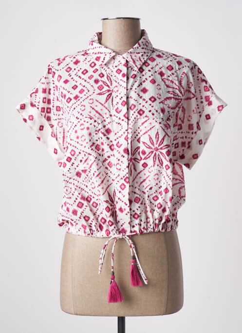 Chemisier manches courtes manches courtes blanc PEPE JEANS femme