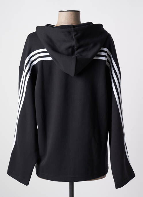 Sweat-shirt à capuche noir ADIDAS pour femme