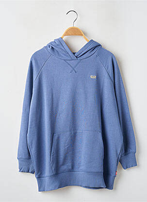 Sweat-shirt à capuche poches manches longues bleu LEVIS fille