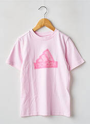 T-shirt rose ADIDAS pour fille seconde vue