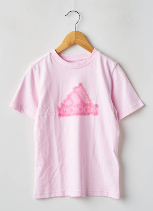 T-shirt coupe droite manches courtes rose ADIDAS fille