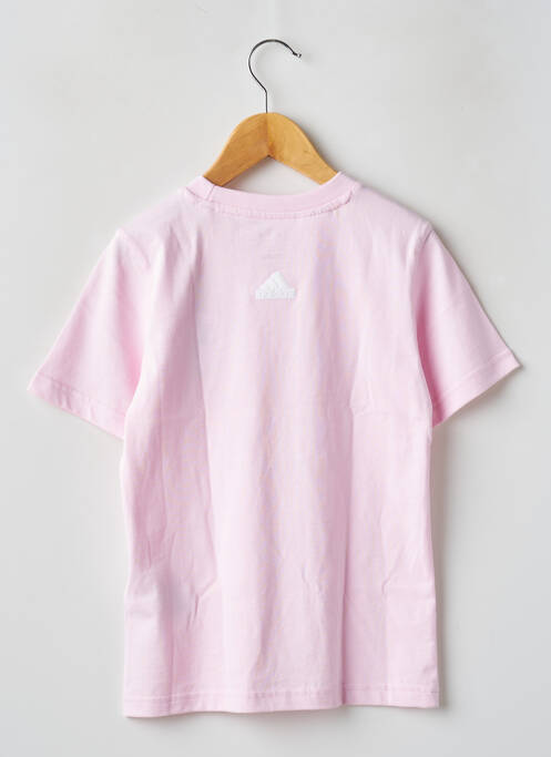 T-shirt coupe droite manches courtes rose ADIDAS fille