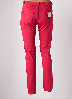Pantalon slim tissage popeline taille normale rose KALISSON femme