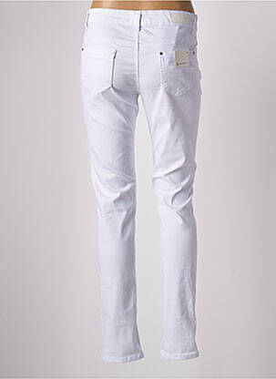 Pantalon slim tissage popeline taille normale blanc KALISSON femme