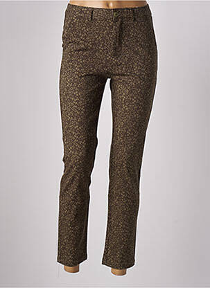 Pantalon 7/8 taille haute taille haute vert SARAH JOHN femme