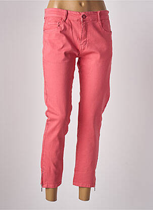 Pantalon 7/8 stretch taille normale rose KALISSON femme