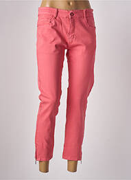 Pantalon 7/8 stretch taille normale rose KALISSON femme