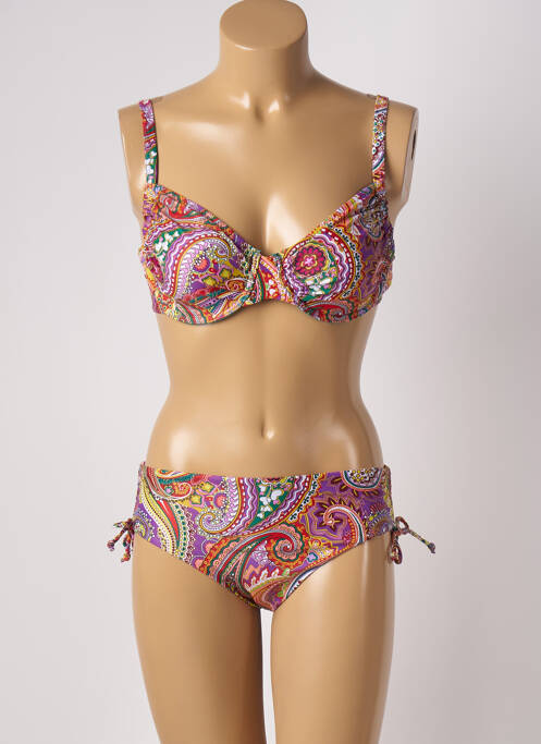 Maillot de bain 2 pièces violet VIOLETTA pour femme