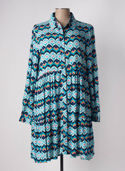 Robe mi-longue bleu TIRAMISU pour femme