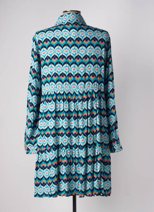 Robe mi-longue bleu TIRAMISU pour femme