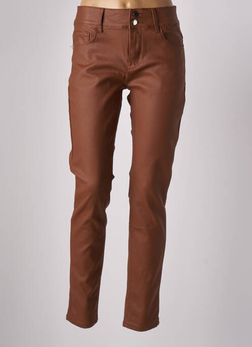 Pantalon slim marron KALISSON pour femme