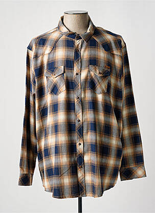 Chemise manches longues manches longues beige OAKS VALLEY homme