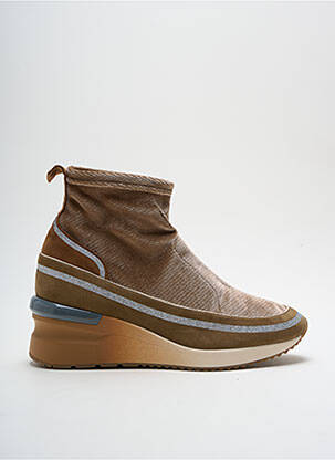 Baskets talon compensé talon de 7 à 9cm vert MAM'ZELLE femme