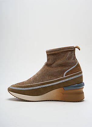 Baskets talon compensé talon de 7 à 9cm vert MAM'ZELLE femme