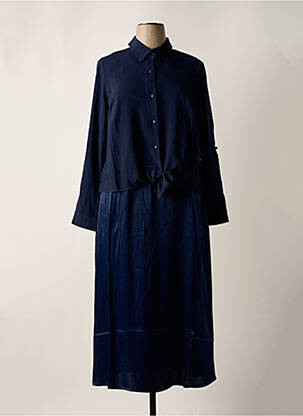Robe mi-longue manches 3/4 manches 3/4 noir SHEEGO femme