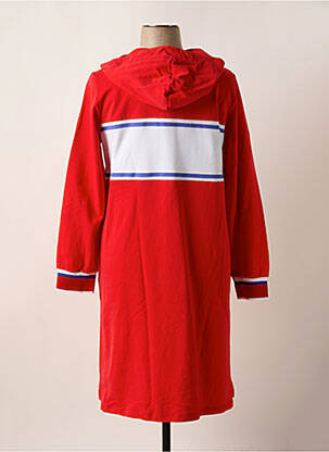 Robe mi-longue manches longues manches longues rouge SHEEGO femme