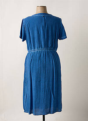 Robe mi-longue manches courtes manches courtes bleu SHEEGO femme