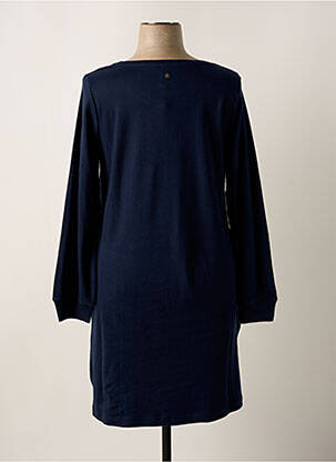 Robe mi-longue manches longues manches longues bleu SHEEGO femme
