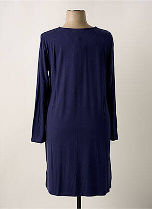 Robe mi-longue manches longues manches longues bleu SHEEGO femme