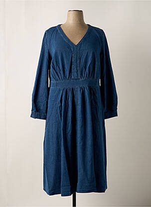 Robe longue manches longues manches longues bleu SHEEGO femme
