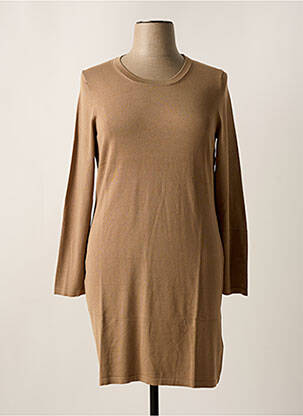 Robe pull tissage chiné manches longues marron ESPRIT femme