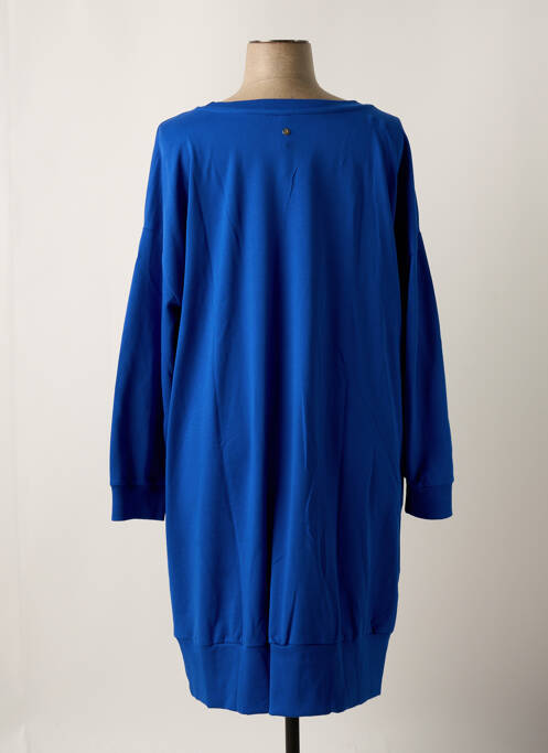 Robe mi-longue manches longues manches longues bleu SHEEGO femme