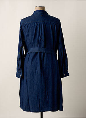 Robe mi-longue manches longues manches longues bleu SHEEGO femme