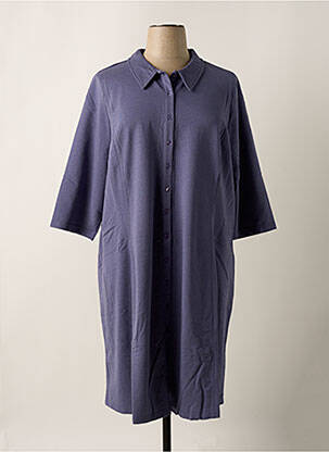 Robe mi-longue manches 3/4 manches 3/4 bleu SHEEGO femme